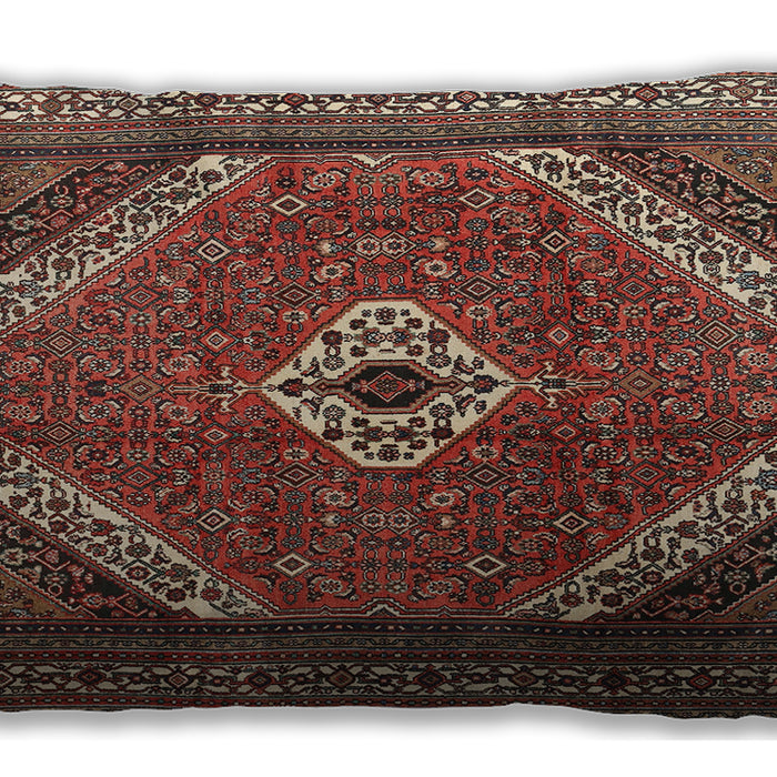 Traditional Classic Rectangular Saffron Red Lumbar Throw Pillow, 13 inch by 19 inch, lbtr3802