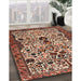 Machine Washable Traditional Saffron Red Rug in a Family Room, wshtr3804