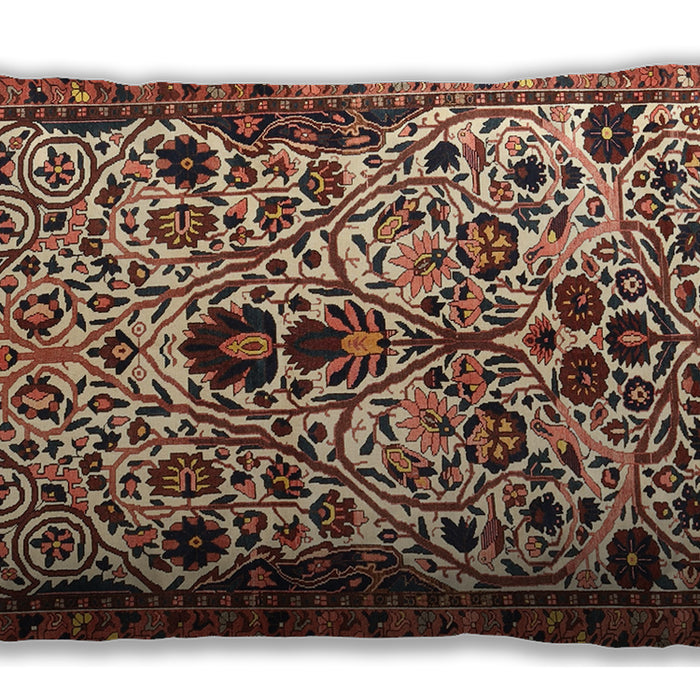 Traditional Classic Rectangular Saffron Red Lumbar Throw Pillow, 13 inch by 19 inch, lbtr3804