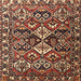 Round Machine Washable Traditional Peru Brown Rug, wshtr3806