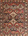 Machine Washable Traditional Peru Brown Rug, wshtr3806