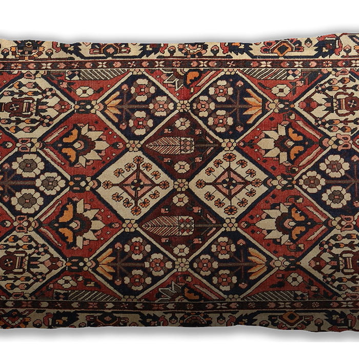 Traditional Classic Rectangular Peru Brown Lumbar Throw Pillow, 13 inch by 19 inch, lbtr3806