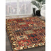 Traditional Saffron Red Persian Rug in Family Room, tr3807