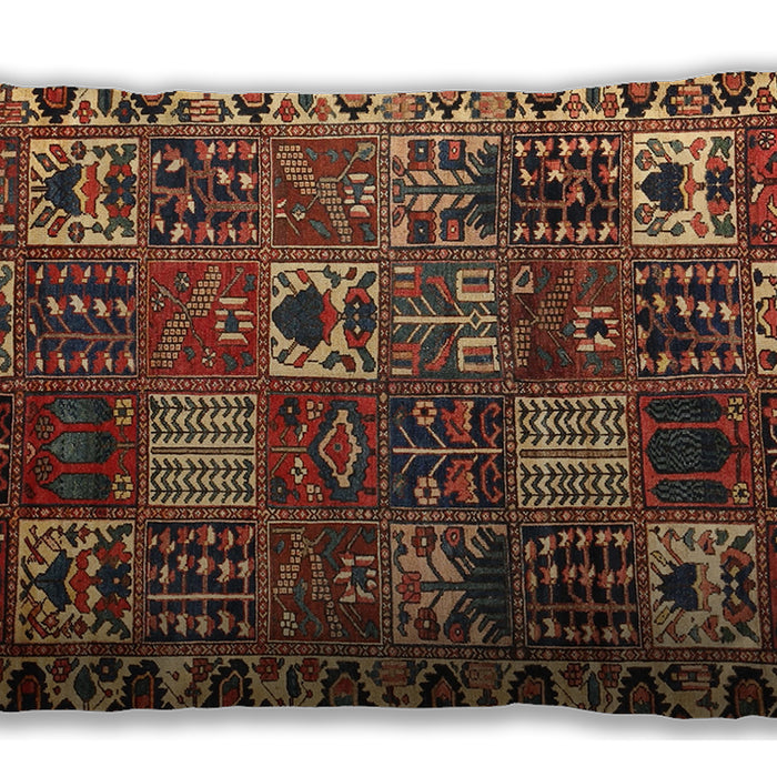 Traditional Classic Rectangular Saffron Red Lumbar Throw Pillow, 13 inch by 19 inch, lbtr3807