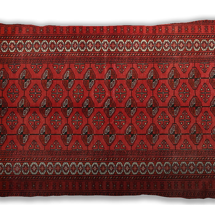 Traditional Classic Rectangular Red Lumbar Throw Pillow, 13 inch by 19 inch, lbtr3808
