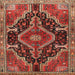 Square Traditional Rust Pink Persian Rug, tr3809