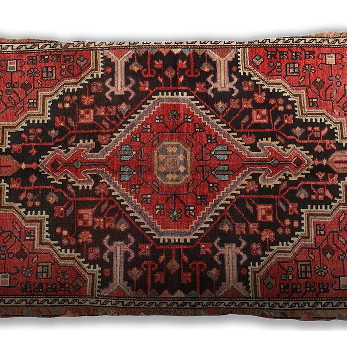 Traditional Classic Rectangular Rust Pink Lumbar Throw Pillow, 13 inch by 19 inch, lbtr3809