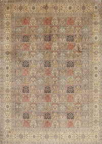 Machine Washable Traditional Sienna Brown Rug, wshtr380