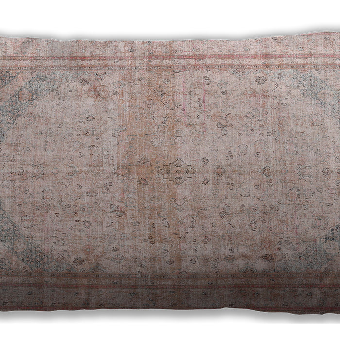Traditional Classic Rectangular Light Copper Gold Lumbar Throw Pillow, 13 inch by 19 inch, lbtr3810