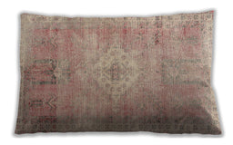 Traditional Classic Rectangular Orange Salmon Pink Lumbar Throw Pillow, 13 inch by 19 inch, lbtr3811