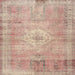 Square Traditional Orange Salmon Pink Persian Rug, tr3811