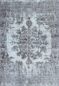 Machine Washable Traditional Light Steel Blue Rug, wshtr3813