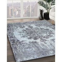 Traditional Light Steel Blue Persian Rug, tr3813