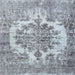 Square Traditional Light Steel Blue Persian Rug, tr3813