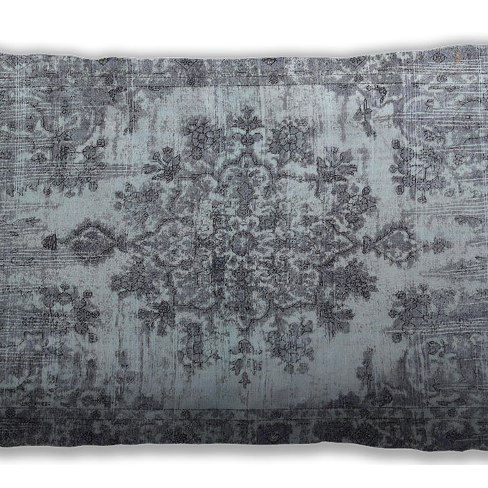 Traditional Classic Rectangular Light Steel Blue Lumbar Throw Pillow, 13 inch by 19 inch, lbtr3813