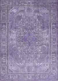 Machine Washable Traditional Purple Rug, wshtr3814