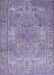 Machine Washable Traditional Purple Rug, wshtr3814