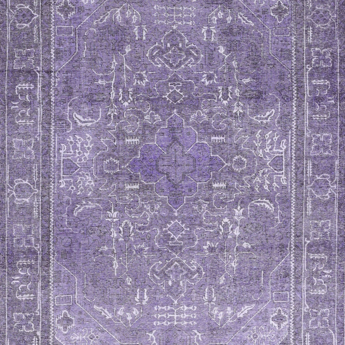Machine Washable Traditional Purple Rug, wshtr3814