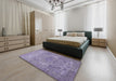 Traditional Purple Persian Rug in a Bedroom, tr3814