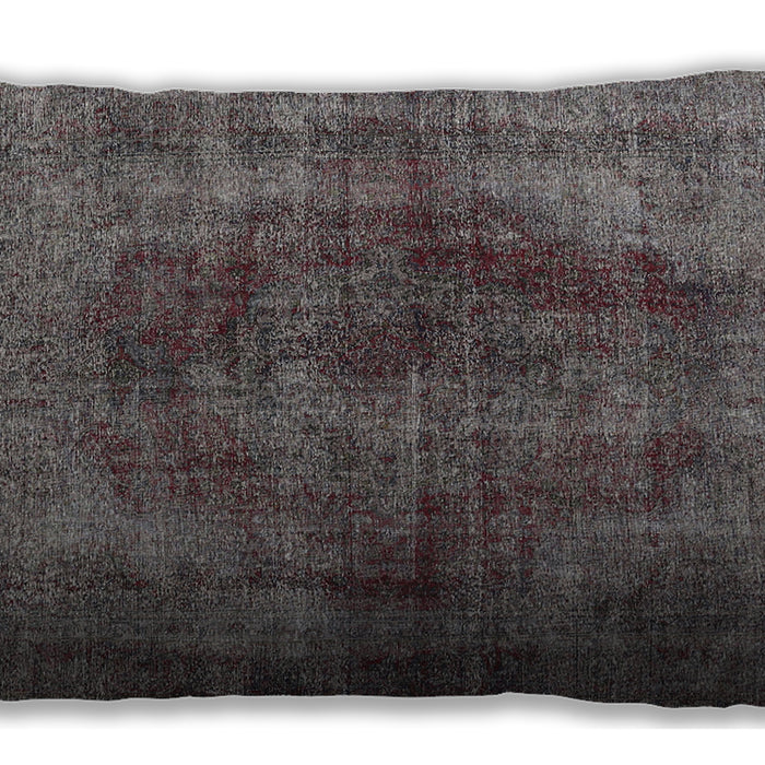 Traditional Classic Rectangular Gray Lumbar Throw Pillow, 13 inch by 19 inch, lbtr3816