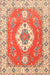 Machine Washable Traditional Red Rug, wshtr381