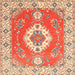 Square Traditional Red Medallion Rug, tr381