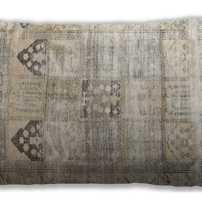 Traditional Classic Rectangular Camel Brown Lumbar Throw Pillow, 13 inch by 19 inch, lbtr3820
