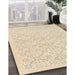 Machine Washable Traditional Deep Peach Orange Rug in a Family Room, wshtr3822