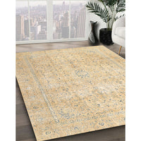 Traditional Brown Gold Persian Rug, tr3823