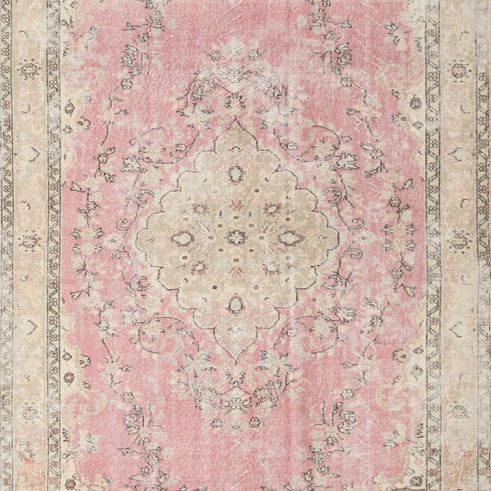 Traditional Desert Sand Beige Medallion Rug, tr3825