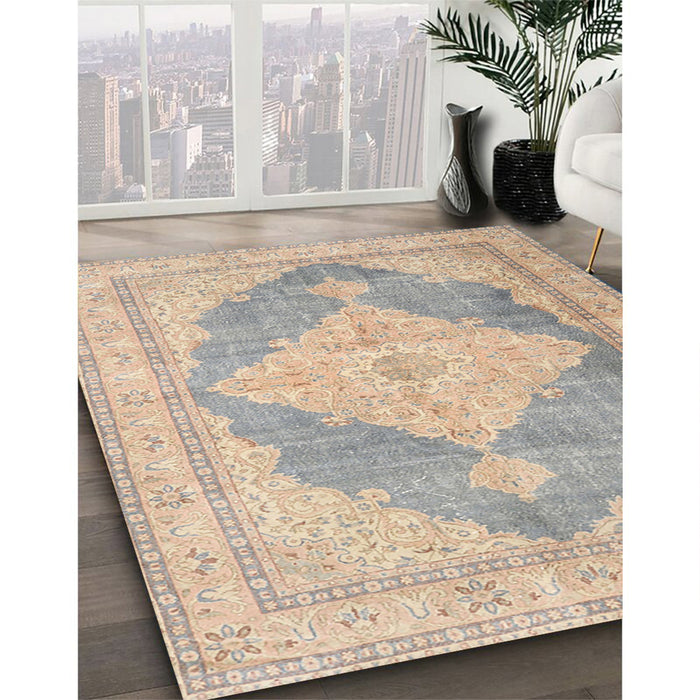 Traditional Brown Persian Rug in Family Room, tr3827