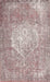 Machine Washable Traditional Rose Pink Rug, wshtr3828