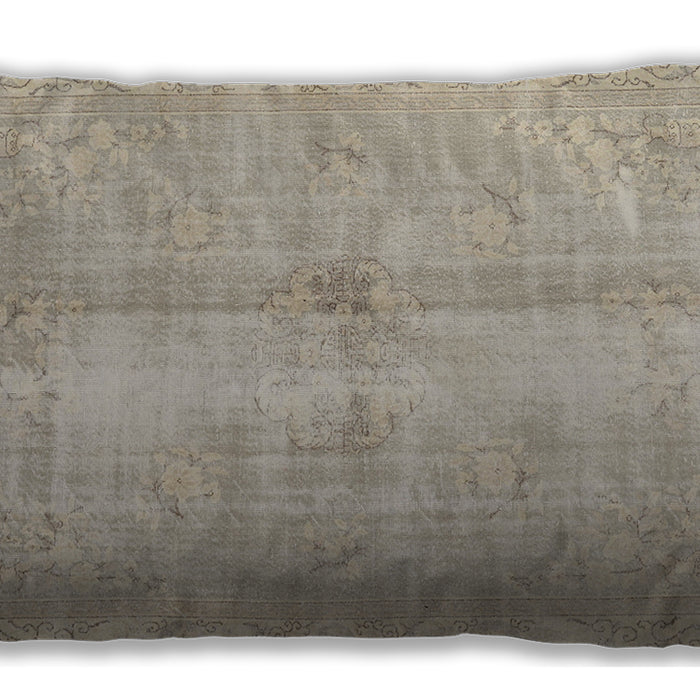 Traditional Classic Rectangular Light French Beige Brown Lumbar Throw Pillow, 13 inch by 19 inch, lbtr3829