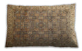 Traditional Classic Rectangular Sienna Brown Lumbar Throw Pillow, 13 inch by 19 inch, lbtr382