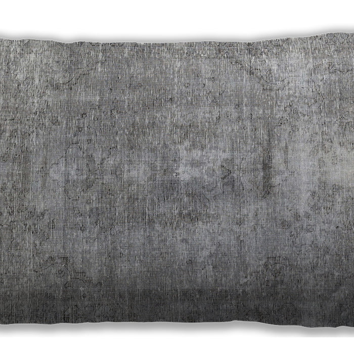 Traditional Classic Rectangular Silver Gray Lumbar Throw Pillow, 13 inch by 19 inch, lbtr3830