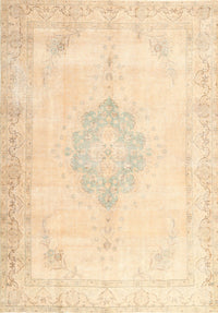 Machine Washable Traditional Khaki Gold Rug, wshtr3832