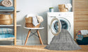 Machine Washable Traditional Granite Gray Rug in a Washing Machine, wshtr3833