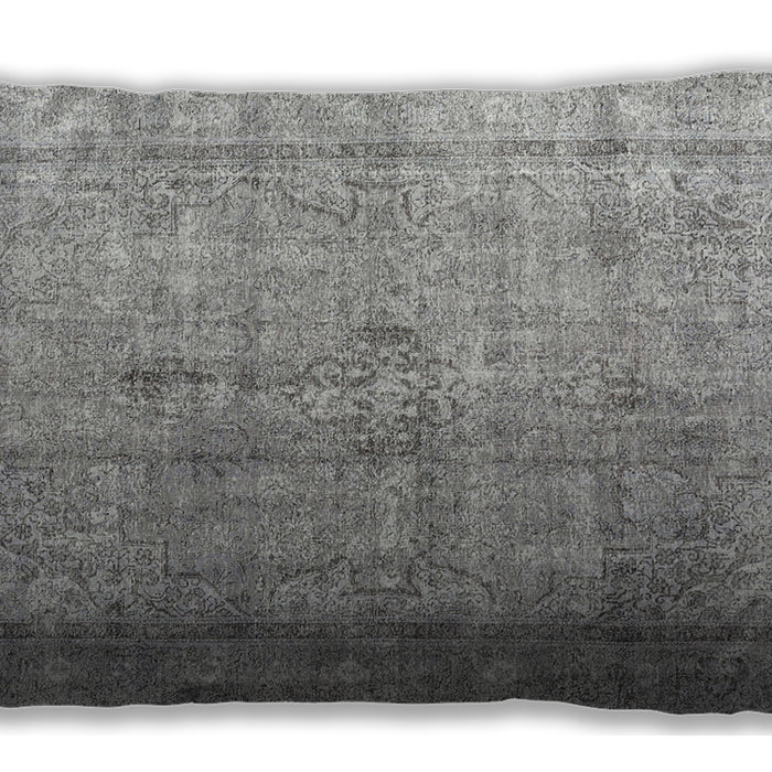 Traditional Classic Rectangular Granite Gray Lumbar Throw Pillow, 13 inch by 19 inch, lbtr3833