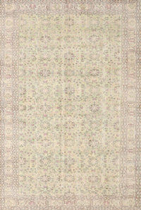 Machine Washable Traditional Light French Beige Brown Rug, wshtr3834