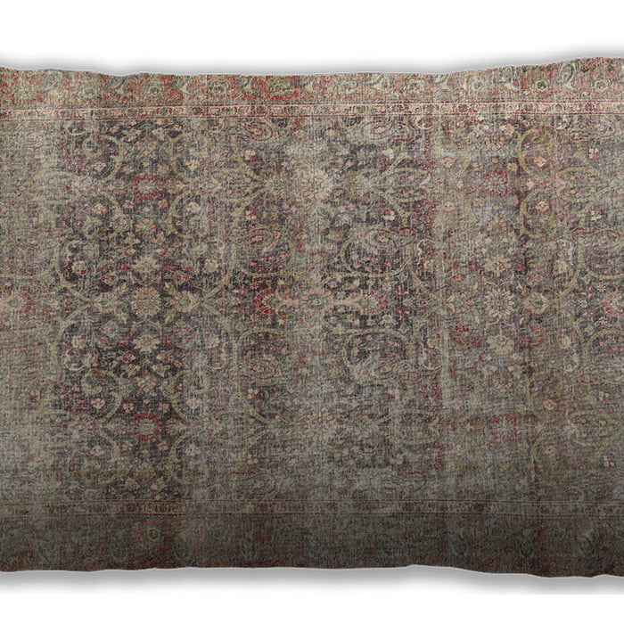 Traditional Classic Rectangular Light French Beige Brown Lumbar Throw Pillow, 13 inch by 19 inch, lbtr3839