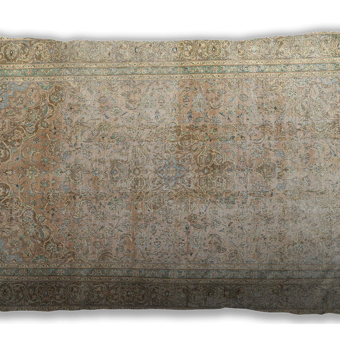 Traditional Classic Rectangular Brown Lumbar Throw Pillow, 13 inch by 19 inch, lbtr3841