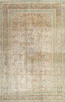 Machine Washable Traditional Brown Rug, wshtr3841