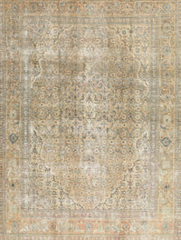 Machine Washable Traditional Brown Rug, wshtr3843