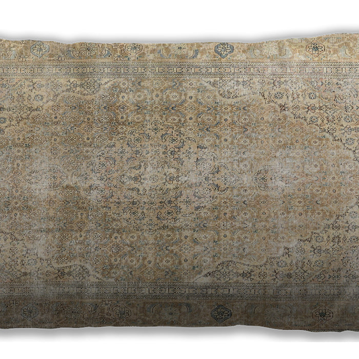 Traditional Classic Rectangular Brown Lumbar Throw Pillow, 13 inch by 19 inch, lbtr3843