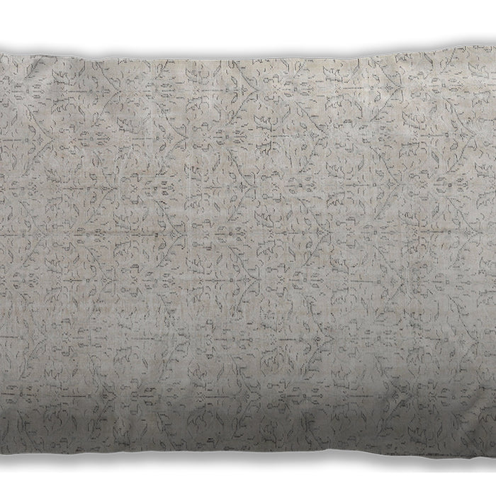 Traditional Classic Rectangular Pale Silver Gray Lumbar Throw Pillow, 13 inch by 19 inch, lbtr3844