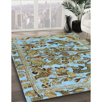 Traditional Blue Green Animal Rug, tr3845