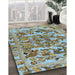 Traditional Blue Green Animal Rug in Family Room, tr3845