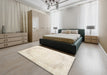 Machine Washable Traditional Gold Rug in a Bedroom, wshtr3846