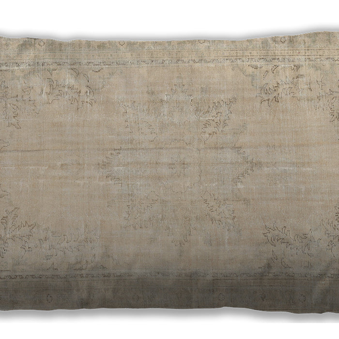 Traditional Classic Rectangular Deep Peach Orange Lumbar Throw Pillow, 13 inch by 19 inch, lbtr3847