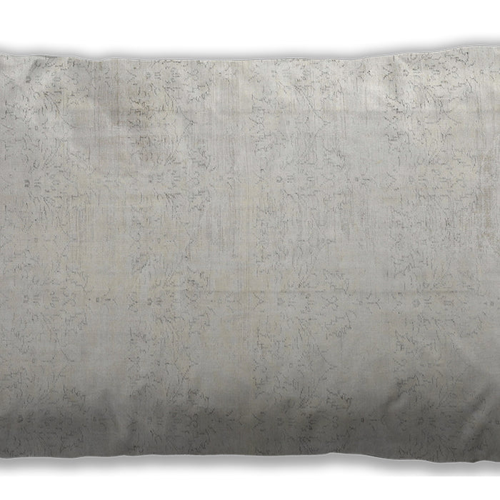 Traditional Classic Rectangular Dark White Beige Lumbar Throw Pillow, 13 inch by 19 inch, lbtr3849